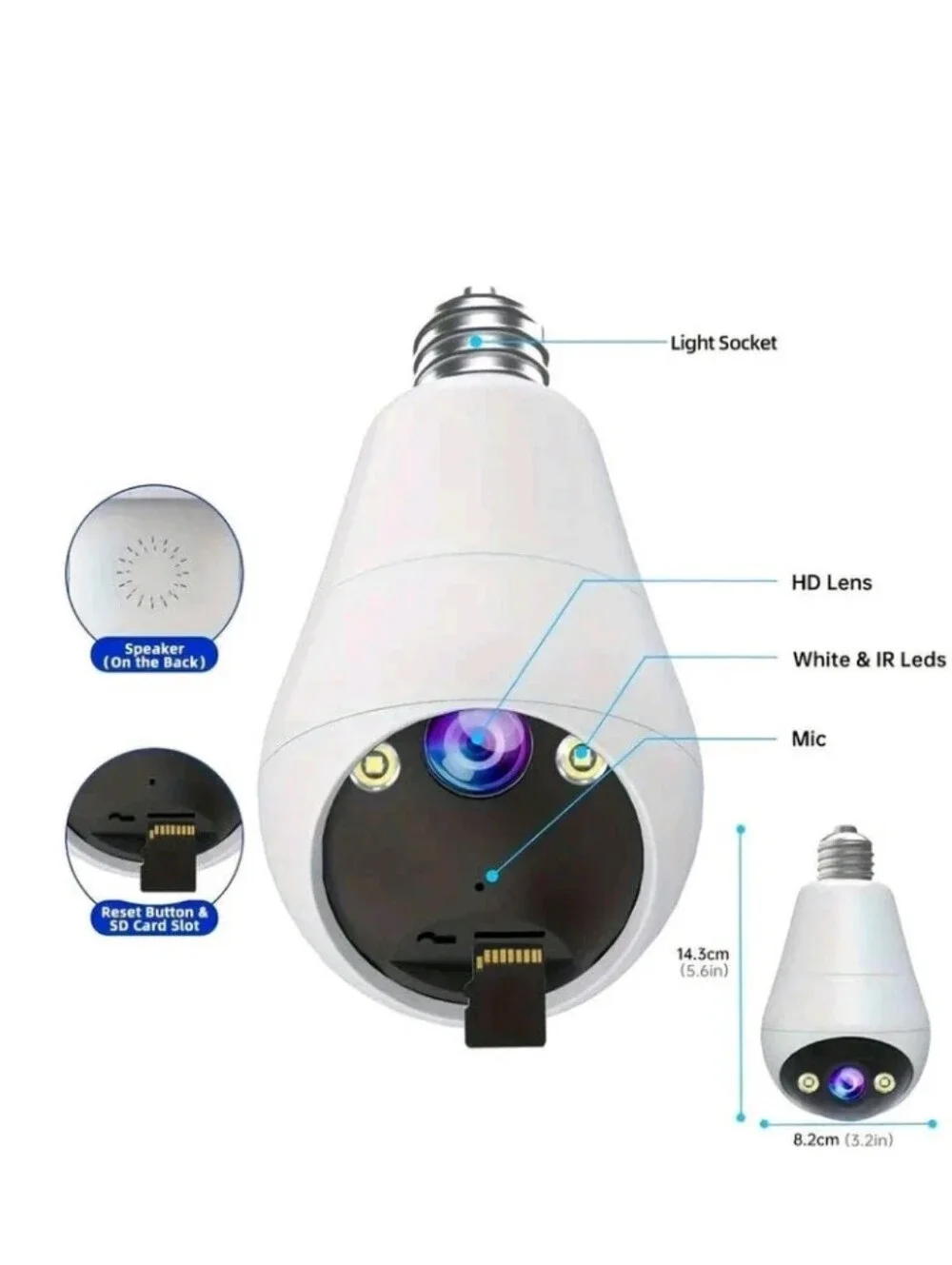 NEW Jooan Smart Security Camera! WiFi Wireless 2-Way Audio Motion Det. Night Vsn